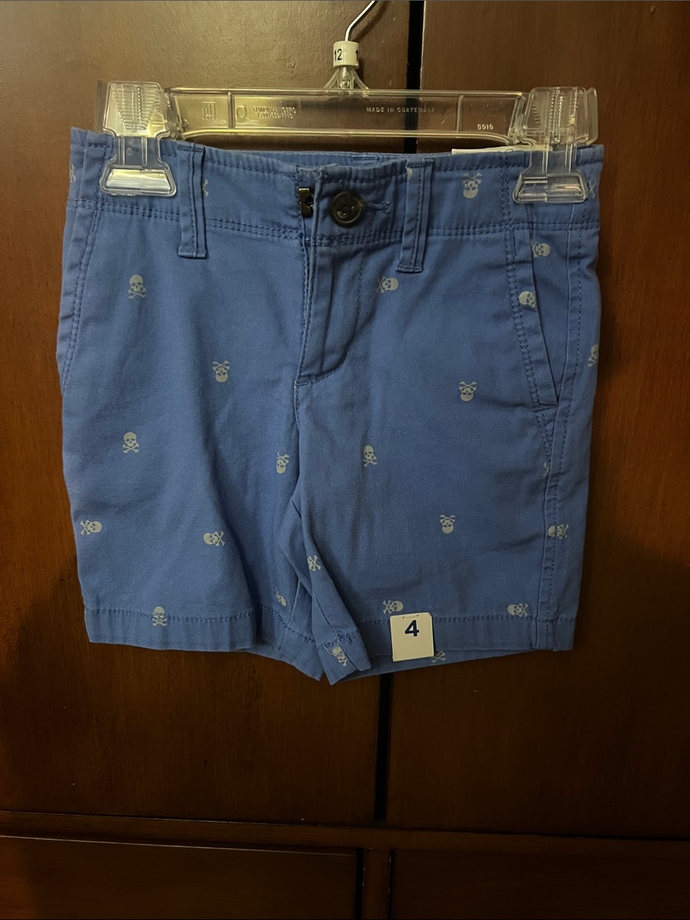 Arizona Jean Company Blue Skull-Print Cotton Bermuda Shorts